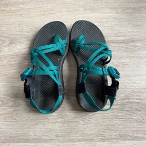 Chaco Teal and Black Women's Sandals